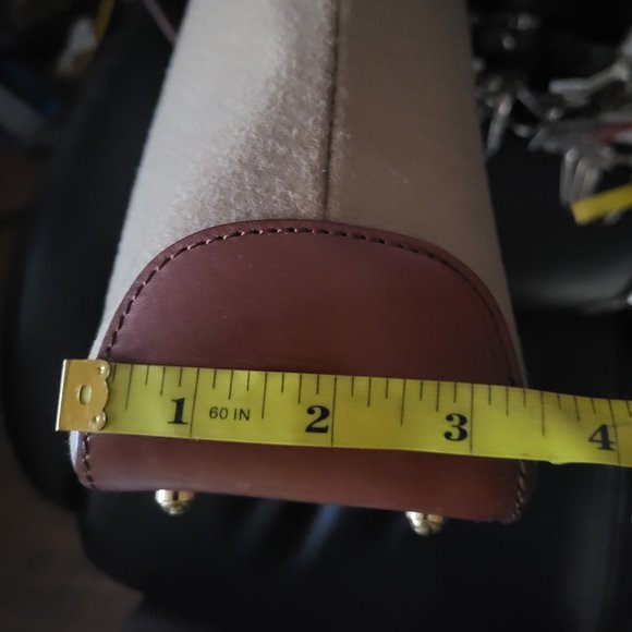 Fashion Tote Handbag Tan Brown Lined Stripe multi - Picture 5 of 12